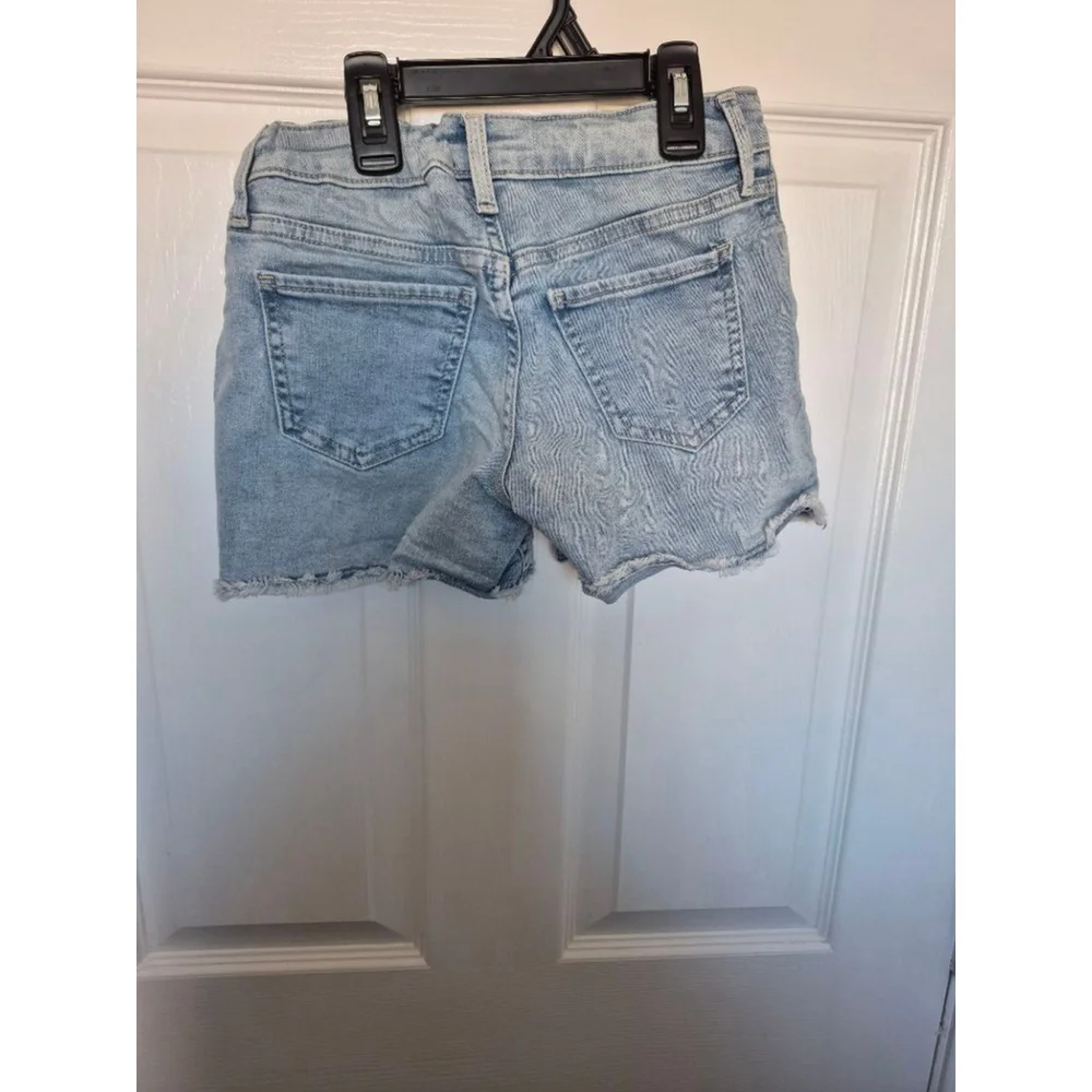 Girls GAP Light Blue Denim Stretch Midi Shorts Size 10